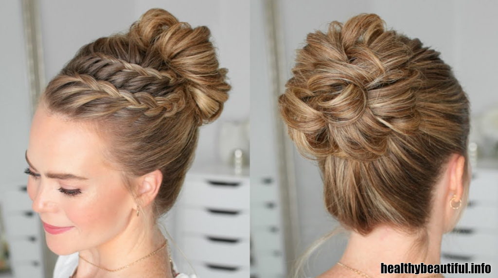Bridal Hairstyles Tutorial : Double Lace Braid High Bun Instructions