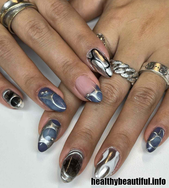 Melted Metal Nail Style