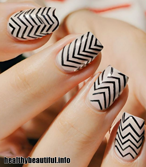 Chevron pattern created with diagonal lines for a dynamic look